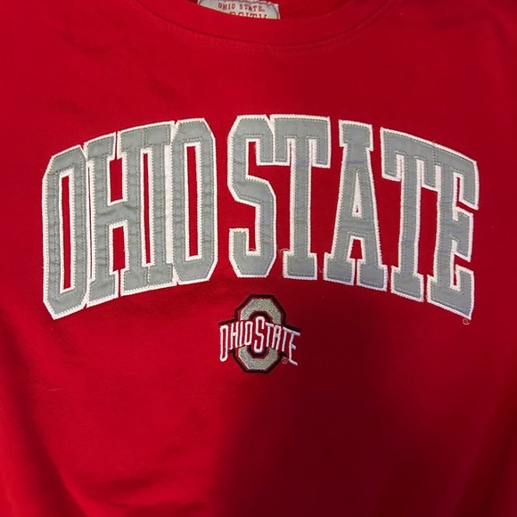 Ohio State embroidered vtg Red Men's Sweatshirt - Picture 2 of 3